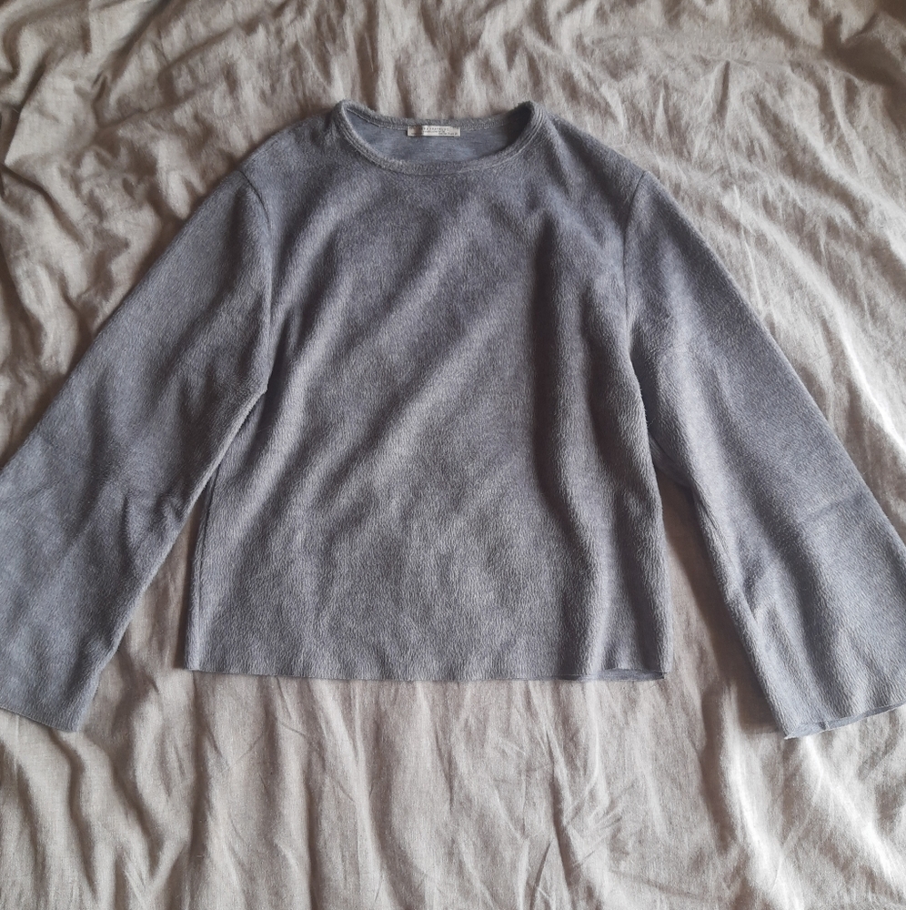 Zara Fuzzy Wide Sleeve Top